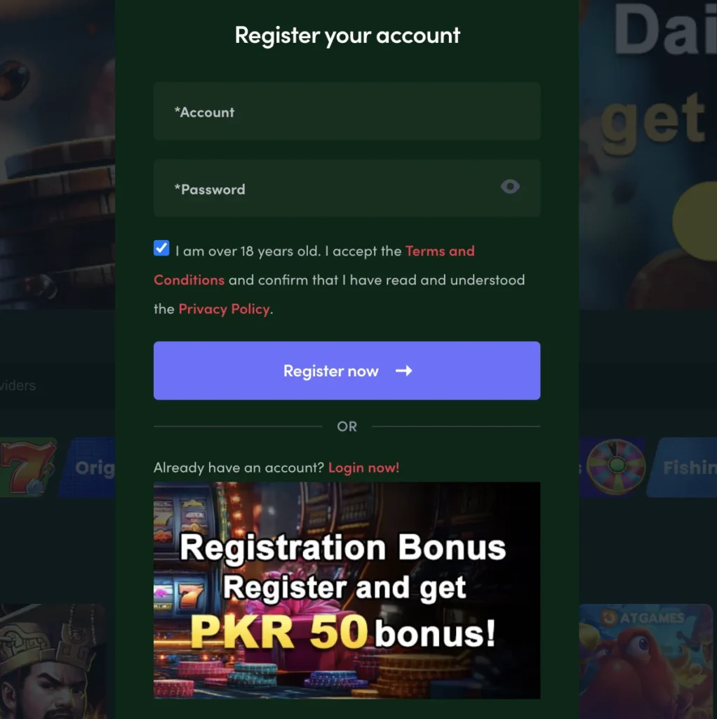 Lucky Pakistan game login